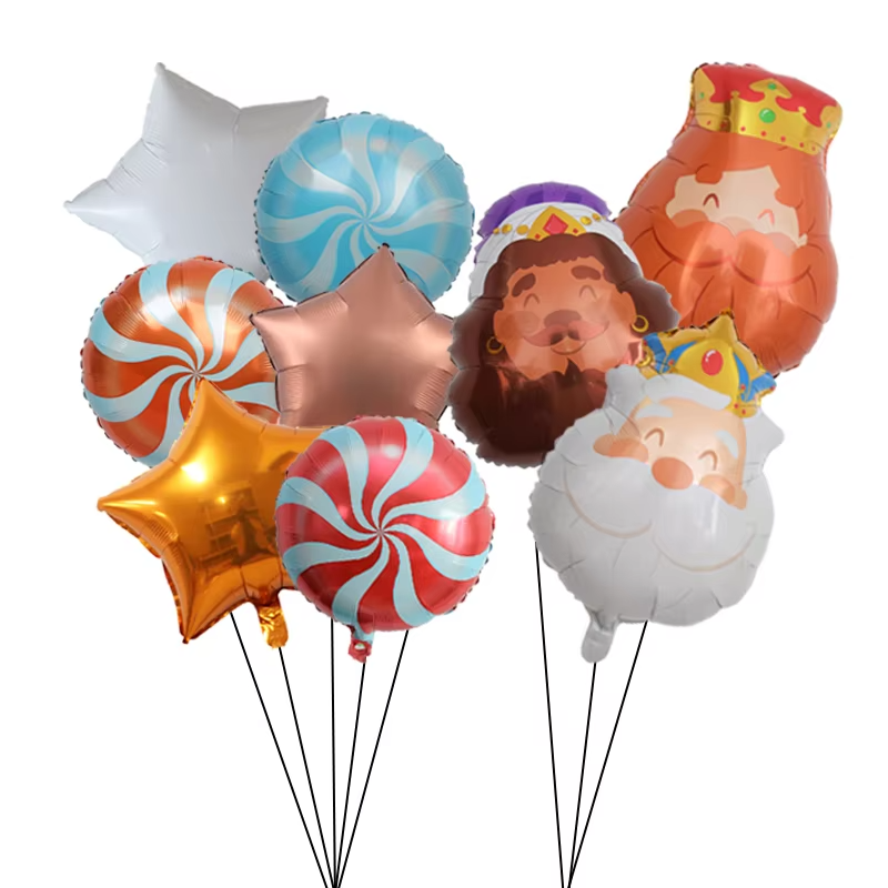 3 uds Globos con forma de rey, Bola de aluminio de dibujos animados para fiesta de feliz cumpleaños, decoración para Baby Shower, juguetes para niños, Globos de aire de helio