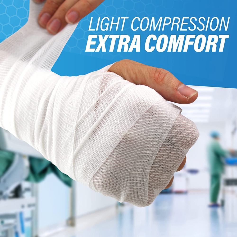 1/5/10 Rolls Absorbent Gauze Cotton Bandage Roll Wound Hemostasis Wrapping Dressing Fixation First Aid Bandage Roll
