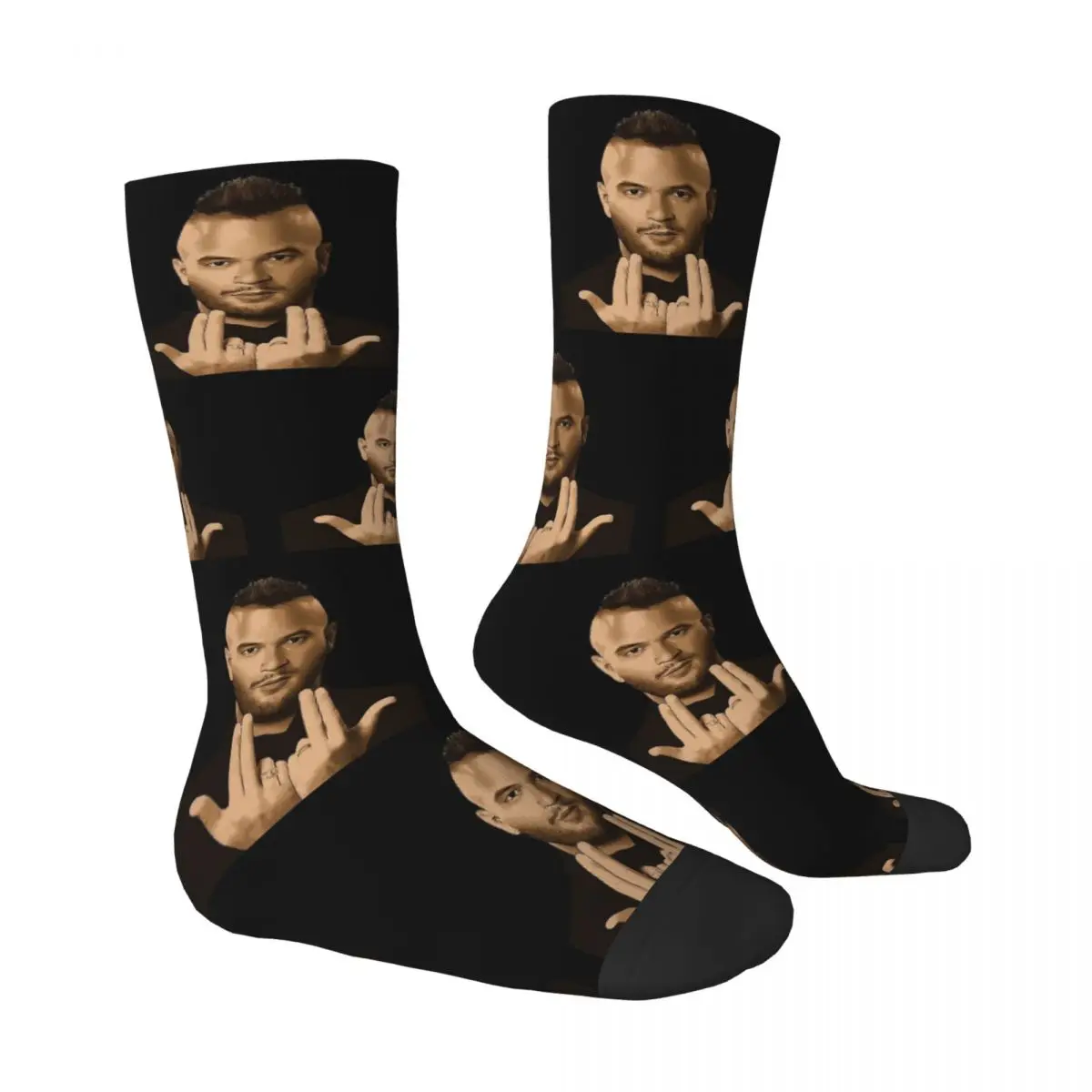 Jul France Rapero Calcetines de invierno unisex Calcetines felices a prueba de viento Calcetines locos estilo callejero
