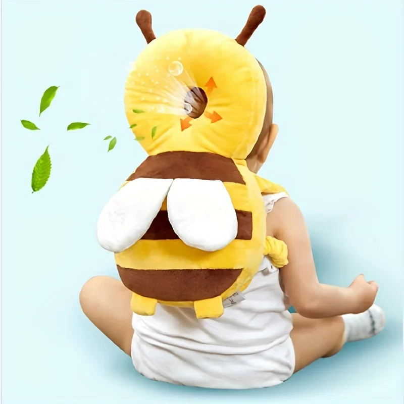 Almohada protectora para la cabeza de bebé Little Bee, gorro anticaída transpirable, adecuado para la protección de la cabeza de los niños pequeños, regalo de Navidad