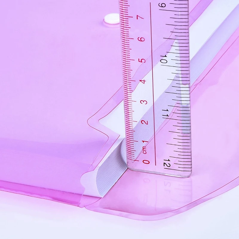 Transparent Colorful Plastic A5 Folders File Bag Document Hold Bags Folders Paper Storage Carpeta De Almacenamiento