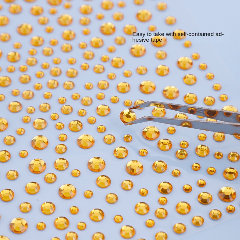 1 個音楽祭パーティーフェイスジュエリー装飾ラインストーンクリスタル子供のおもちゃ DIY ダイヤモンドステッカーアイメイク自己粘着ネイル