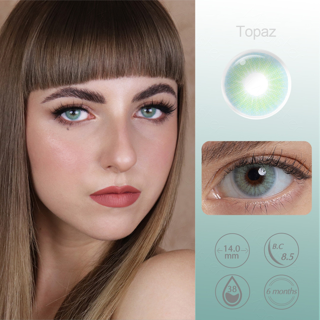 （0~-8.00） 度数付きカラーレンズ カラーコンタクトレンズ ビジョン用 ナチュラルアイカラーレンズ 補正レンズ 度付きレンズ