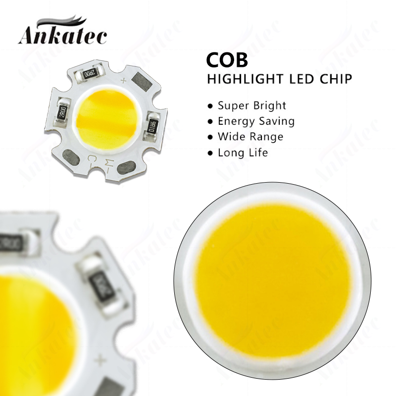 Nuevo 12V 24V DC LED COB lámparas cuentas blanco cálido tablero de luces de doble Color 3W 5W 7W aluminio redondo 20mm para foco de luz descendente