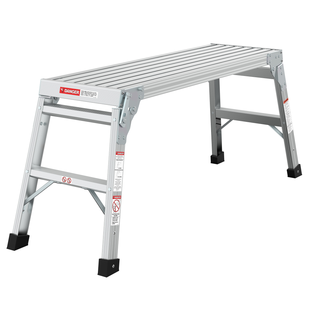 40" Multi Functional Aluminum Alloy Household Car Wash Stool Decoration Portable Folding Tool Climbing Platform Two-step Ladder