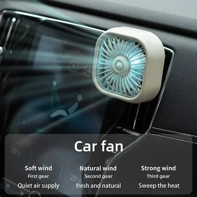 Mini-autoventilatieventilator Snelle koeling Energiezuinig USB-aangedreven - Draagbaar Levendige kleuren Eenvoudige installatie