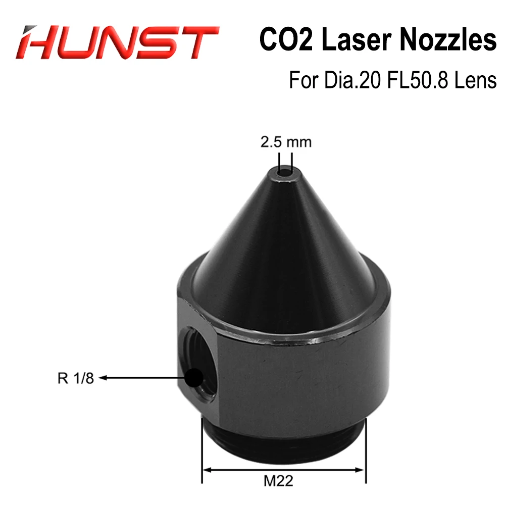 HUNST Laser Air Nozzle for Diameter 20mm FL50.8mm Lens ,for Laser Head at CO2 Cutting and Engraving Machine