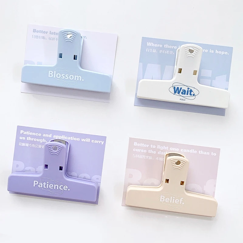 1 Pc Simple Style Multifunctional Magnetic Clip Memo Folder Anti-curling Artifact With Hanging Hole Student Supplies Stationery