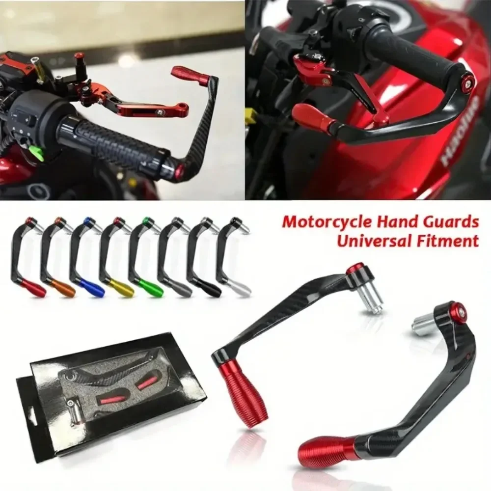 Palanca de embrague de freno de manillar de aluminio CNC para motocicleta, Protector de mano, accesorios de modificación de engranaje, Protector de manos