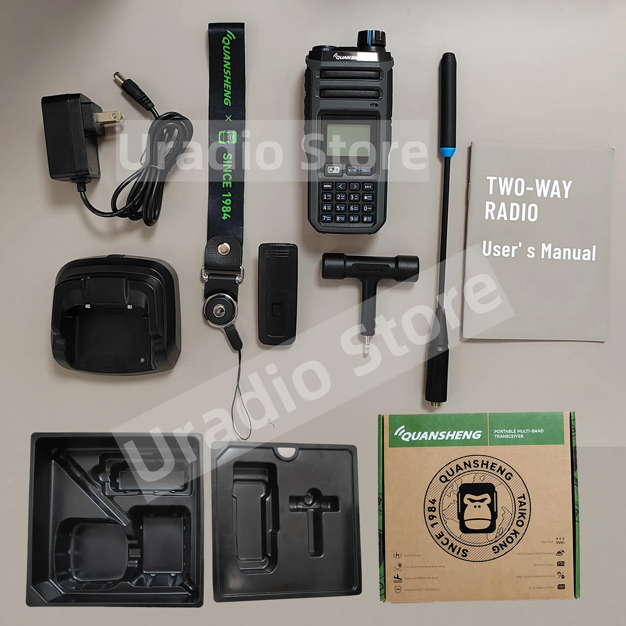 Quansheng TK11(5) Walkie Talkie Long Range 10W Dual Receive AM SSB FM CW NOAA VHF UHF Spectrum Analyzer Magic Voice USB-C Charge