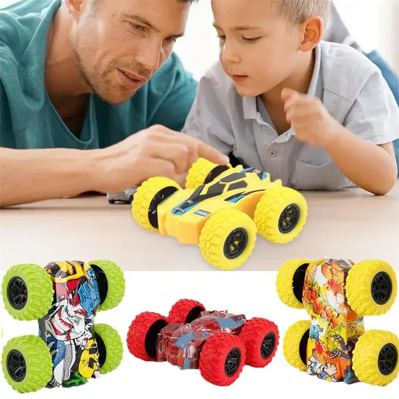 Auto giocattolo per bambini divertente auto bifacciale sicurezza inerziale anti-collisione anti-caduta modello anticaduta per bambini scorrevole fuoristrada