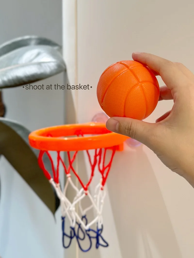 Bath Toys -mini Bathtub Basketball Hoop, Suction Cup Basketball Hoop & Balls Set, Halloween/Christmas