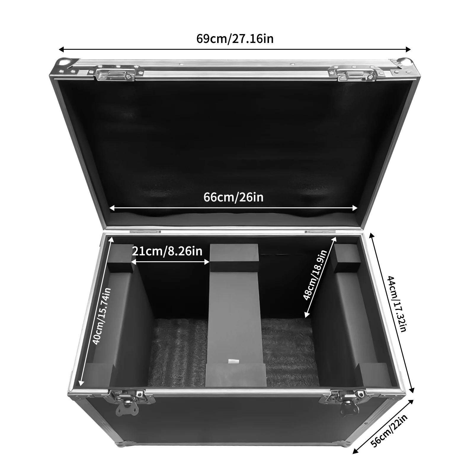 Fieryzeal Flycase Dj Flight Case Gator Cases G-Tour Style Case for Moving Head Light Stage Lights Moving Heads Beam Dmx Case