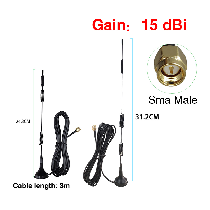 Gws 4g lte Antenne 10dbi sma männliche Antenne 0, 3-0, 5-698 MHz iot magnetische Basis 3m Saug antenne drahtloses Kabel für Modem router