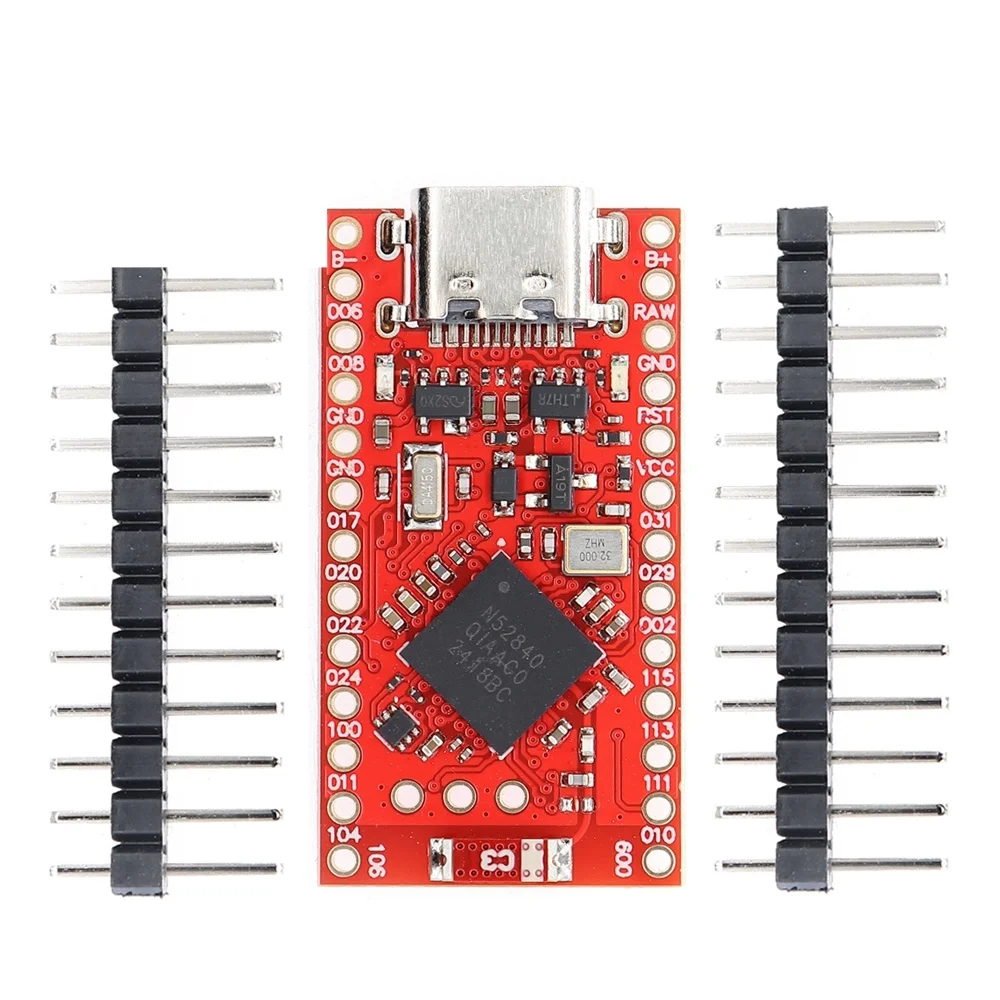 NRF52840 Board Compatible With Nice! V2.0 Bluetooth Split Keyboard Development for Pro Micro Sd Red Power Supply Voltage Aiyima