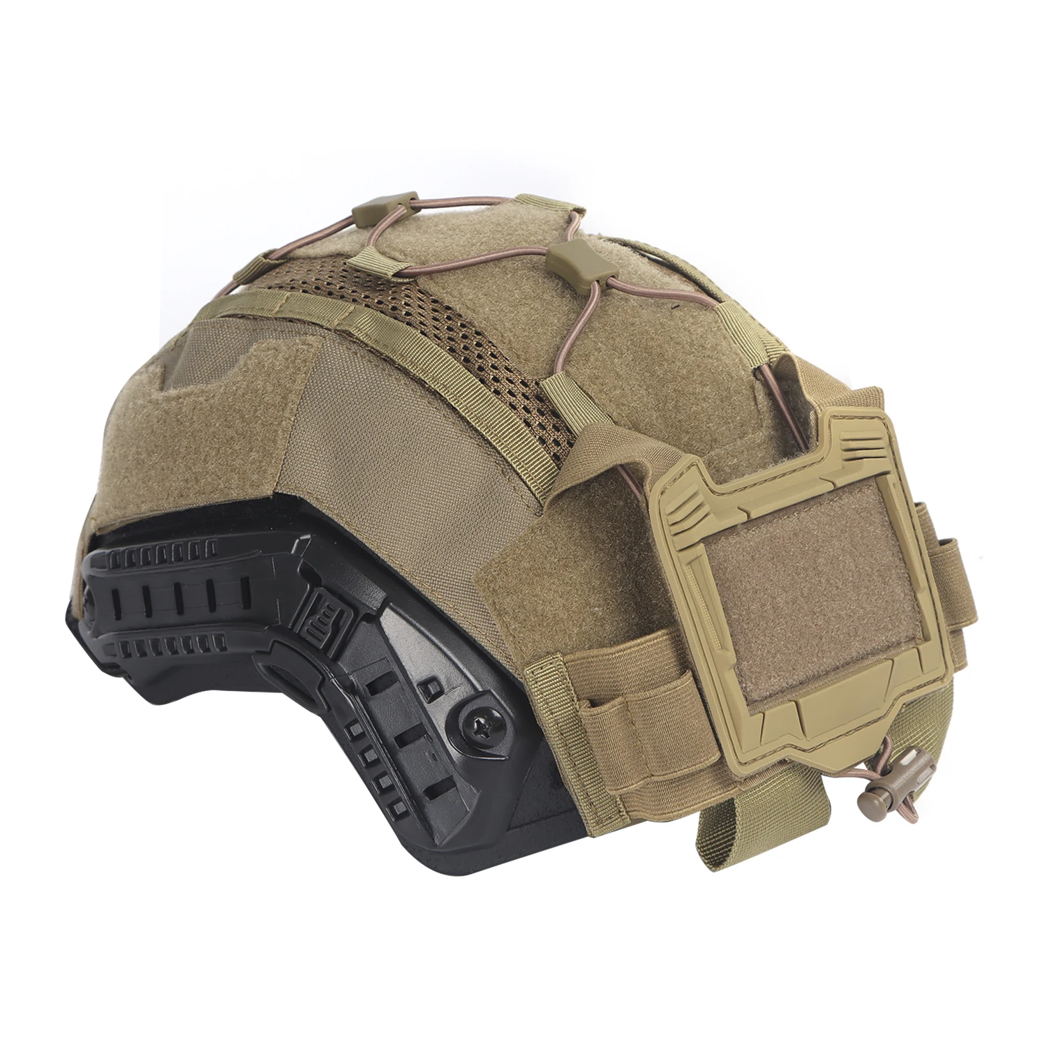Conjunto de capa de capacete tático para capacete marítimo, bolsa de bateria NVG, capa de malha híbrida de caça para colisão e capacetes balísticos