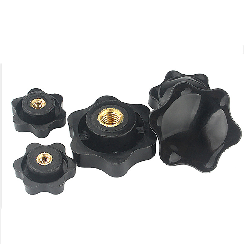 10/5 pièces M5 M6 M8 M10 prune serrer à la main écrous poignée fil étoile mécanique noir pouce écrous bouton de serrage écrous manuels