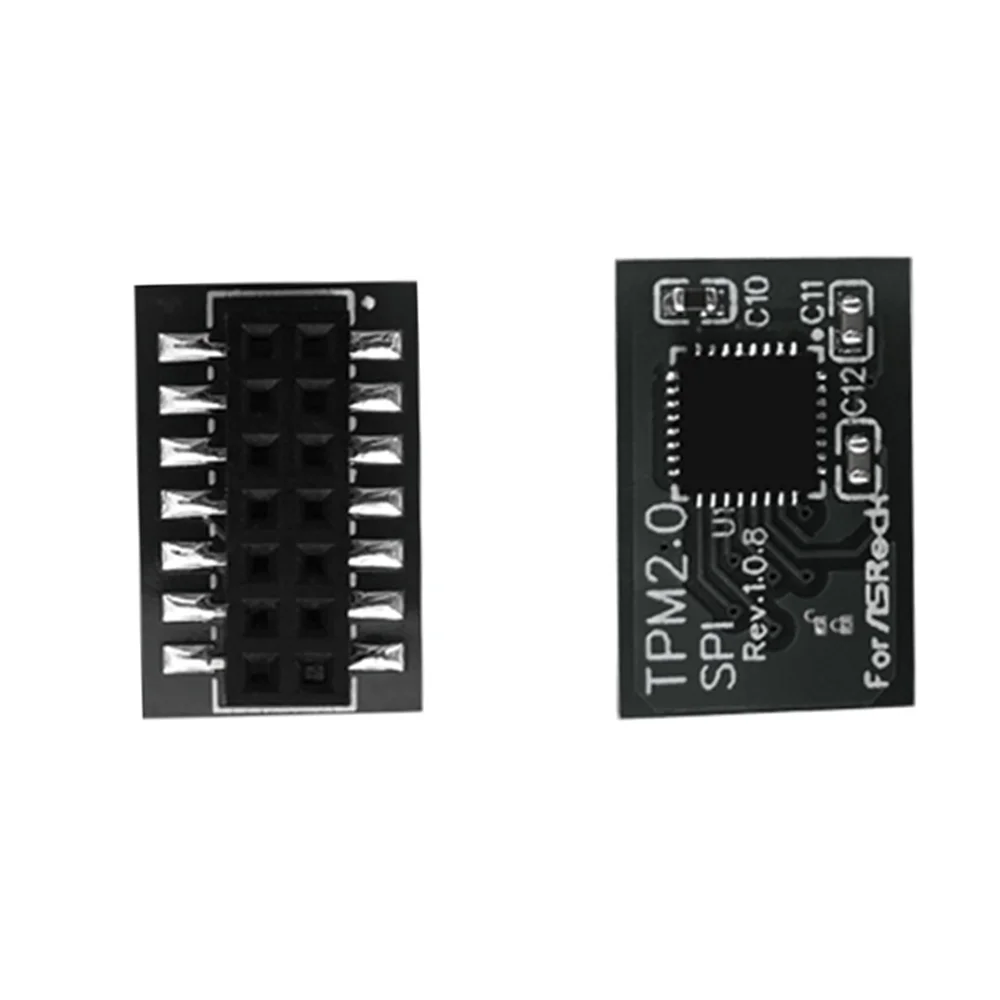 TPM 2.0 การเข้ารหัสความปลอดภัยโมดูลรีโมทคอนโทรล 14 Pin SPI TPM2.0 โมดูลความปลอดภัยสําหรับเมนบอร์ด ASROCK