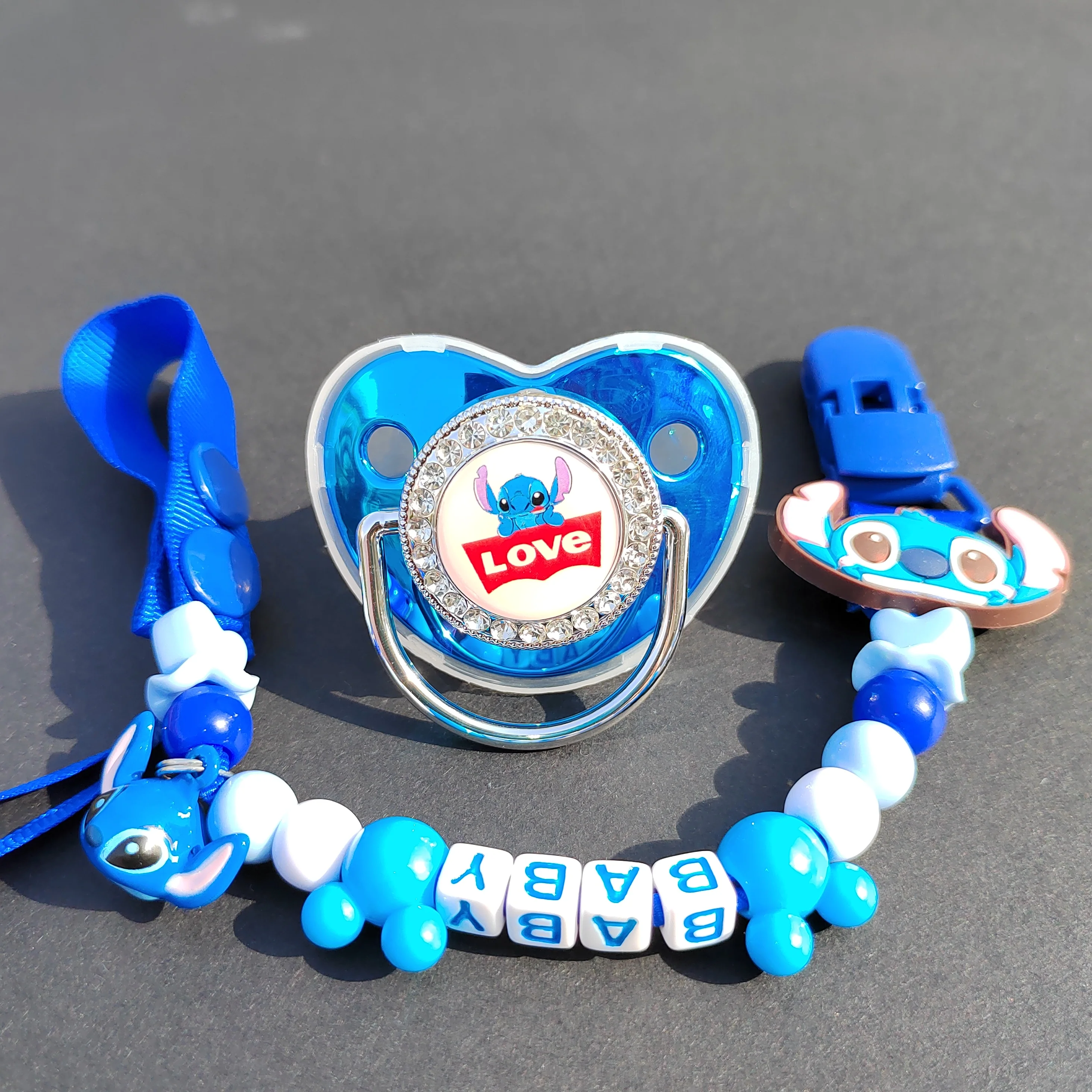 Disney Bán Bé Núm Vú Và Núm Vú Giả Kẹp BPA Free BPA Thời Dẻo Silicone Cho Em Bé Vàng Bling Sơ Sinh Giả Núm Vú