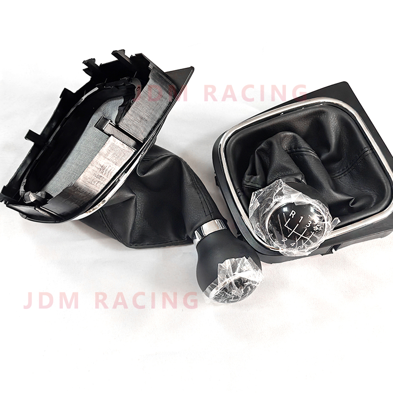 フォルクスワーゲンVWゴルフ5 v 6 vi mk5 mk6ジェッタ2005-2014用レザーブーツ付きスピードギアシフトノブ,カラーケース