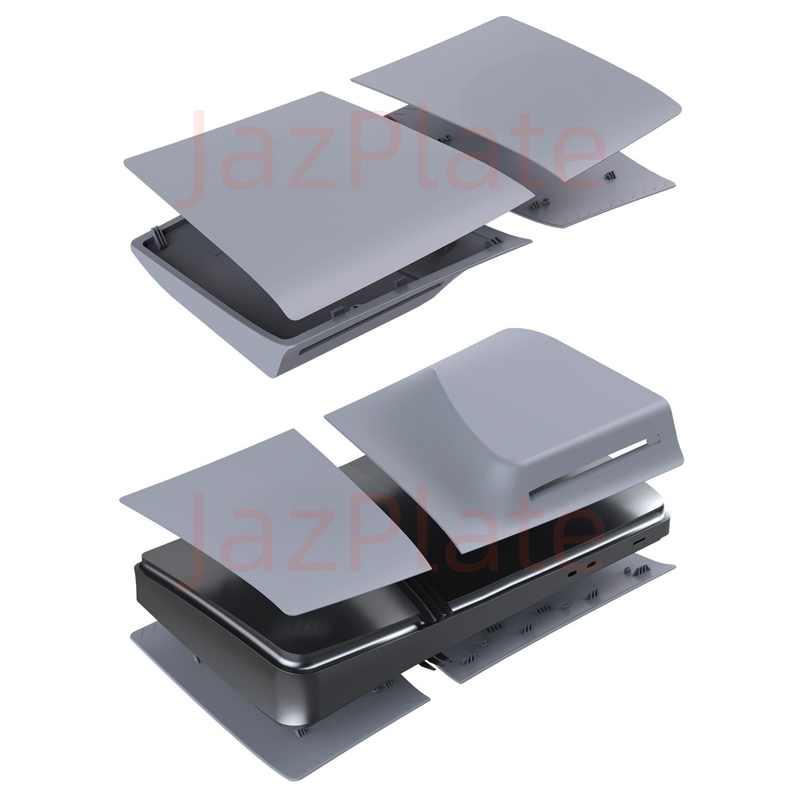 Placas de cobertura cinza pro disc edition com pele de logotipo e adesivo de 30o aniversário para novos painéis de console ps5 pro placa frontal