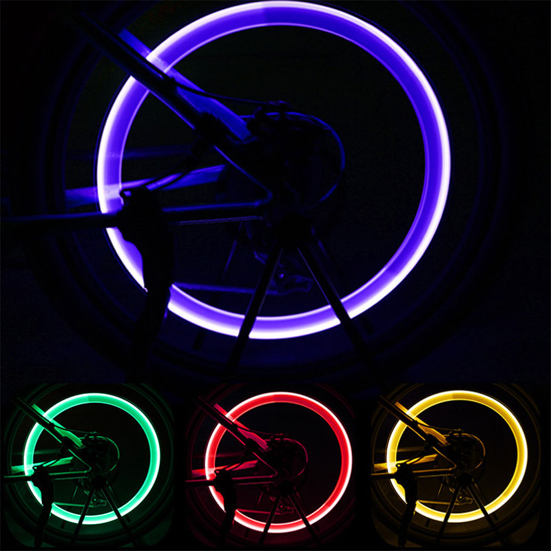 Tapas de válvula de neumático de motocicleta, cubierta de válvula LED, lámpara de neón, impermeable, Universal, 4 piezas