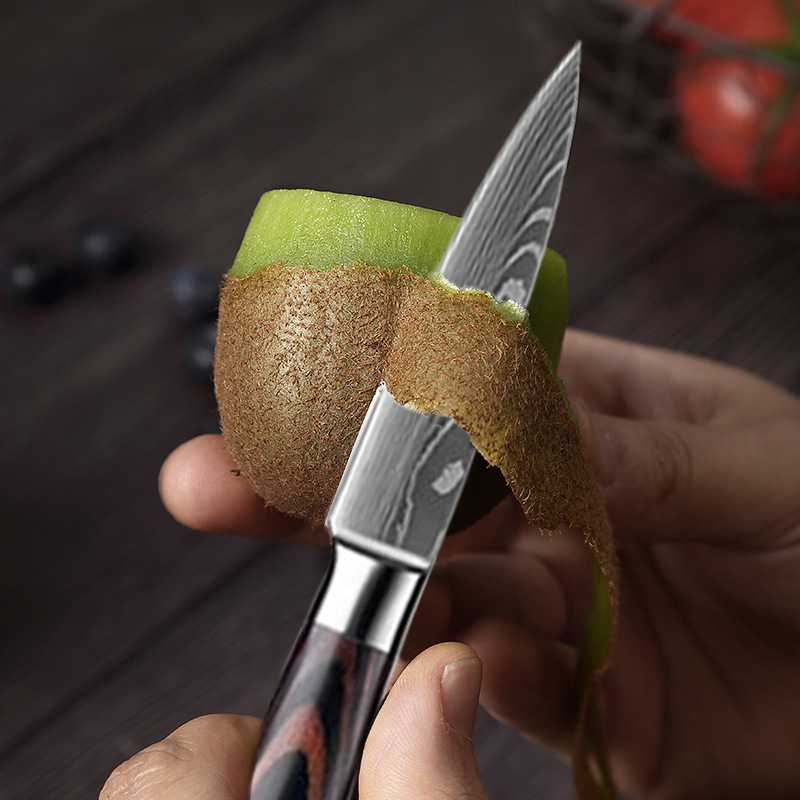 Küchenmesser Kochmesser Fleischbeil Obst Gemüse Messer Schneidemesser Santoku Messer Damaskus Muster Kochschneider