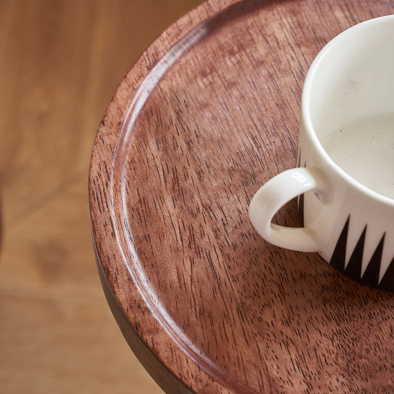 Mesa auxiliar de esquina de madera maciza, mesa multifuncional de lujo para sofá/mesita de noche con estante de almacenamiento, portavelas, sala de estar moderna