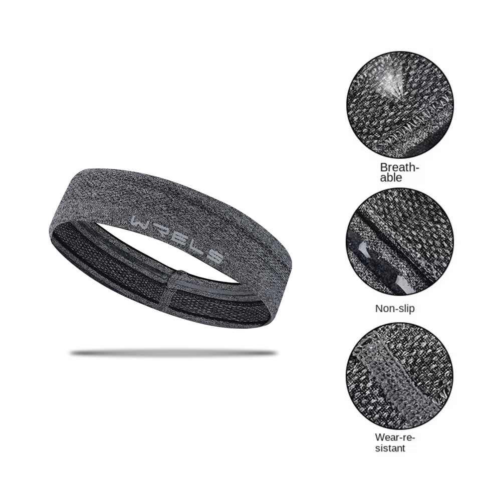 Diademas deportivas elásticas, tocado con absorción de sudor, diadema de entrenamiento de secado rápido, bandas para el sudor transpirables antideslizantes para Yoga y correr