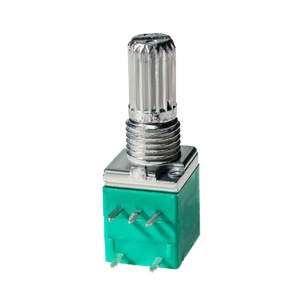 5 uds potenciómetro de volumen interruptores industriales 5Pin B1K 5K 10K 20K 50K 100K 500K interruptor eje de Audio 15mm sellado de amplificador RK097G
