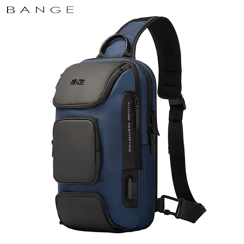 Bange-メンズの豪華なチェストバッグ,ショルダーストラップ,快適で通気性,ファッショナブル