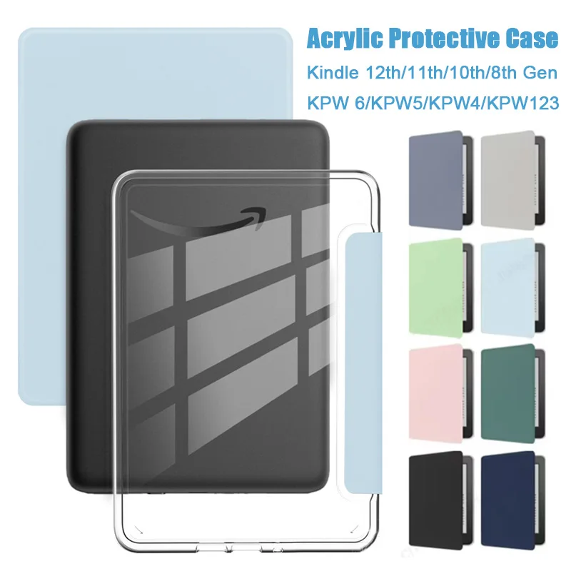 Akrylowe etui na Kindle Paperwhite Colorsoft 2024 2022 2021 2 3 6 10. 11. 12. generacji 6 6.8 7 cali, ochronne etui, pokrowiec