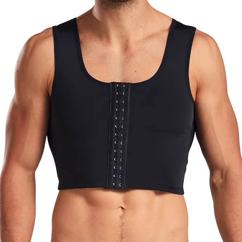 Faja masculino compressão espartilho colete emagrecimento undershirt masculino espartilho regatas esconder ginecomastia peito binder tank top