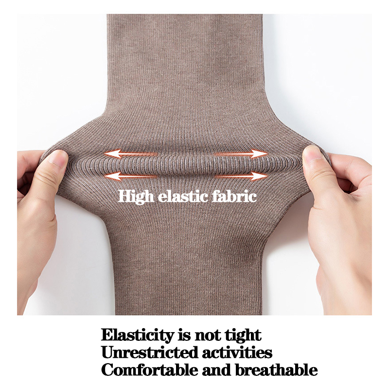 สวมใส่หญิงตั้งครรภ์กางเกงขายาวผ้าฝ้ายแนวตั้งลายฤดูใบไม้ร่วงฤดูหนาว Plus ขนแกะหนา Warm Belly Support Tights