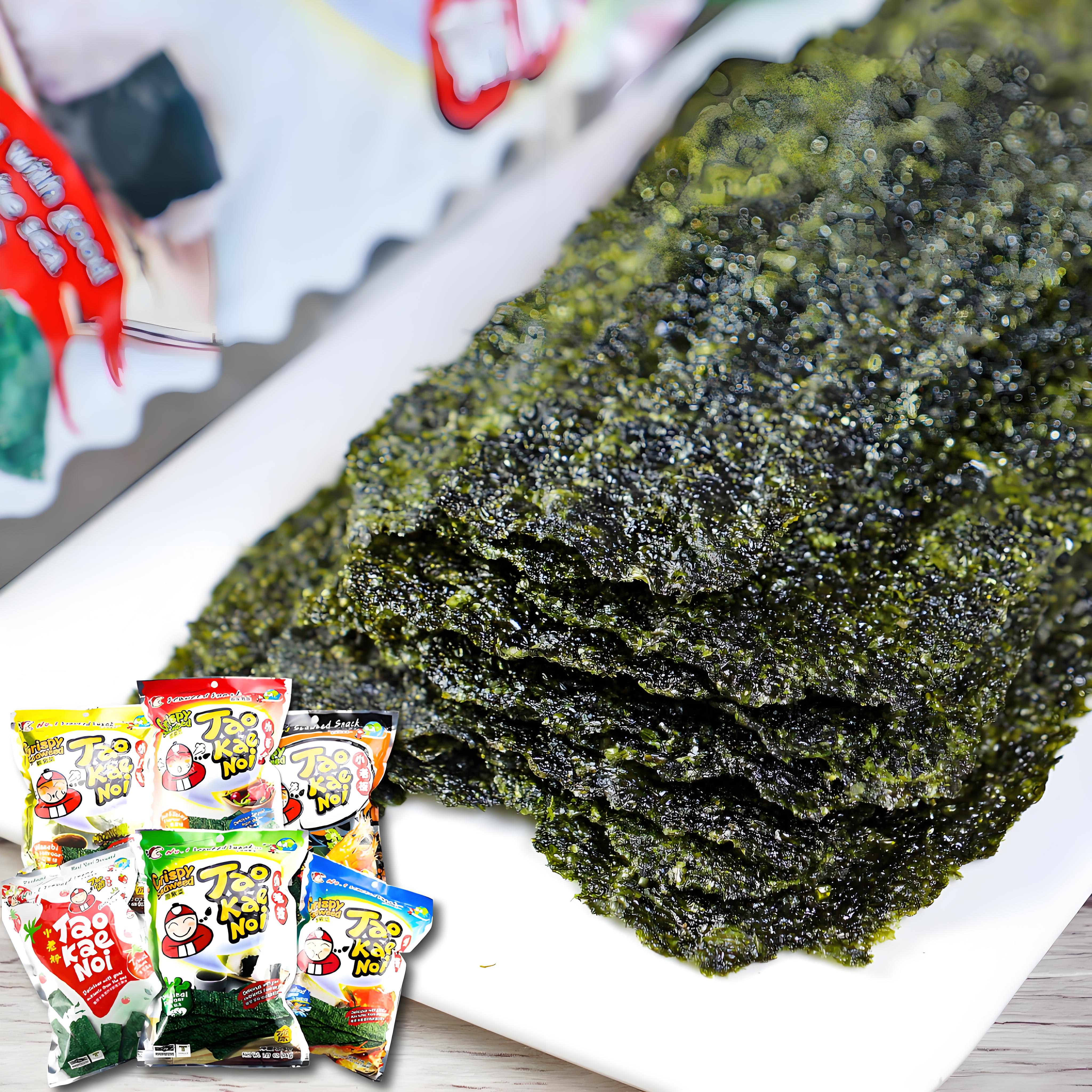 Tao Kae Noi, Seaweed Rolls (Seafood Flavor), Pack of 3, 32g/box