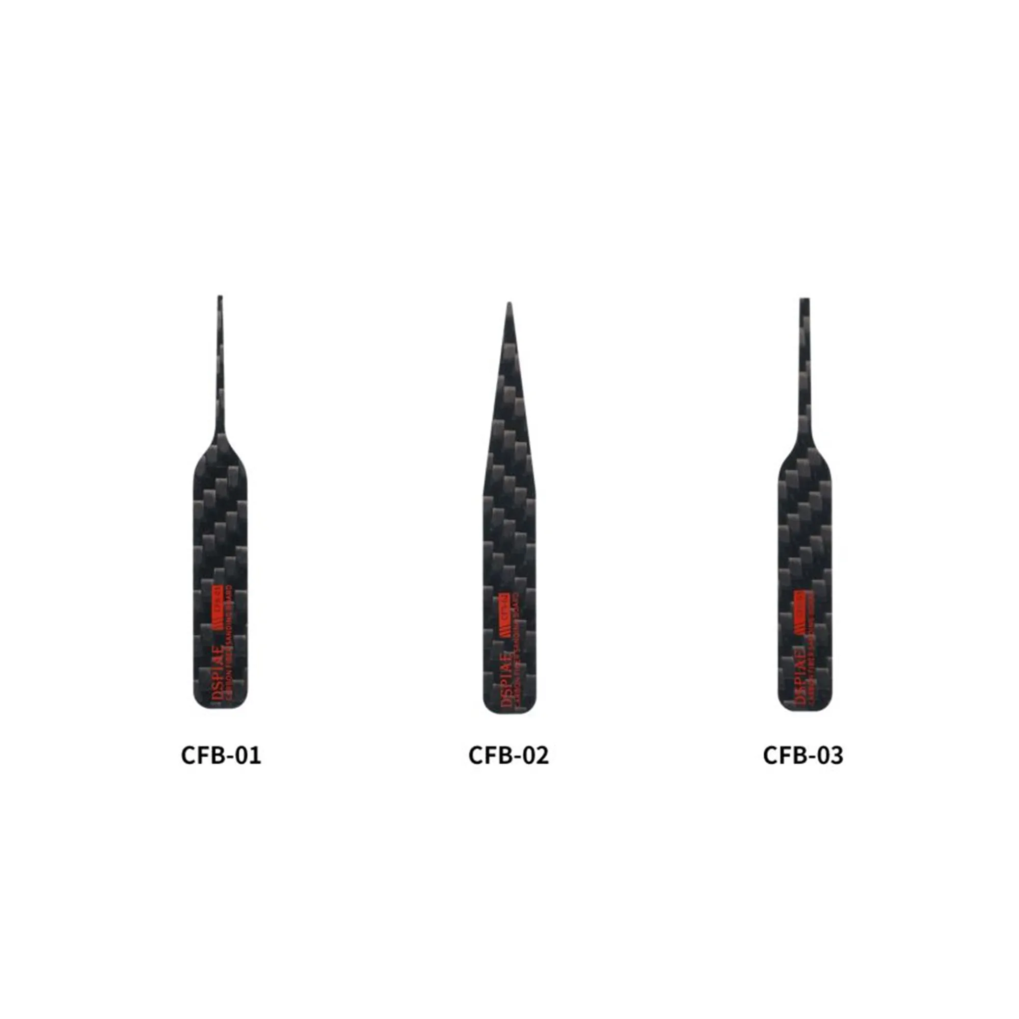 DSPIAE CFB-S01 CFB-S02 CFB-S03 Lrregular Шлифовальная палочка из углеродного волокна Черные абразивные инструменты