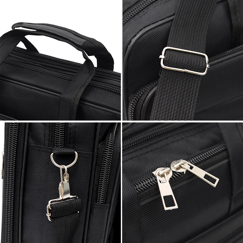 Maleta masculina de grande capacidade, sacos de escritório multicamadas, Oxford Business Handbag, bolsa de ombro, 14 "Laptop Bag, quente