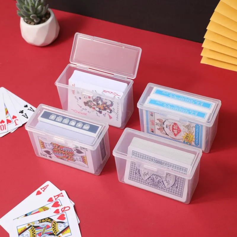 Neue Transparente Kunststoff Boxen Spielkarten Container PP Lagerung Fall Verpackung Poker Spiel Karte Box Für Brettspiele