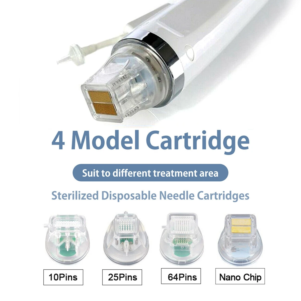 Disposable Consumable Cartridge Gold Plated 10/25/64 Pins Nano Accessory for Anti Stretch Marks