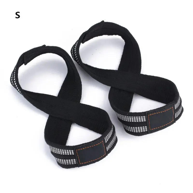 Correa de levantamiento de pesas para gimnasio, 1 par, figura 8, correa de muñeca DeadLift para Fitness