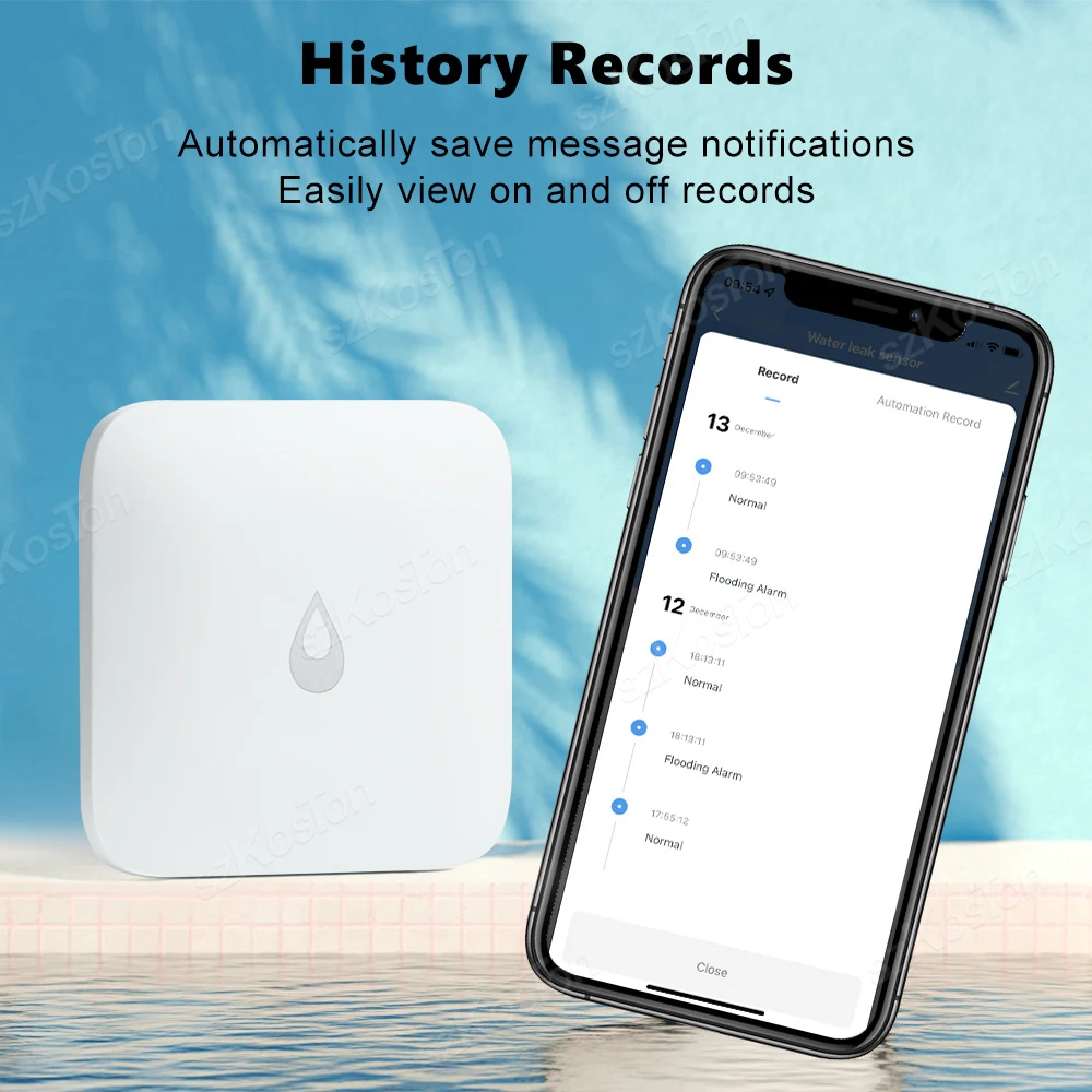 EWelink APP Zigbee 3.0 Immersion Sensor Smart Water Leak Alarm Detector Remote Monitoring Flood Sensor for Home Assistant Alice