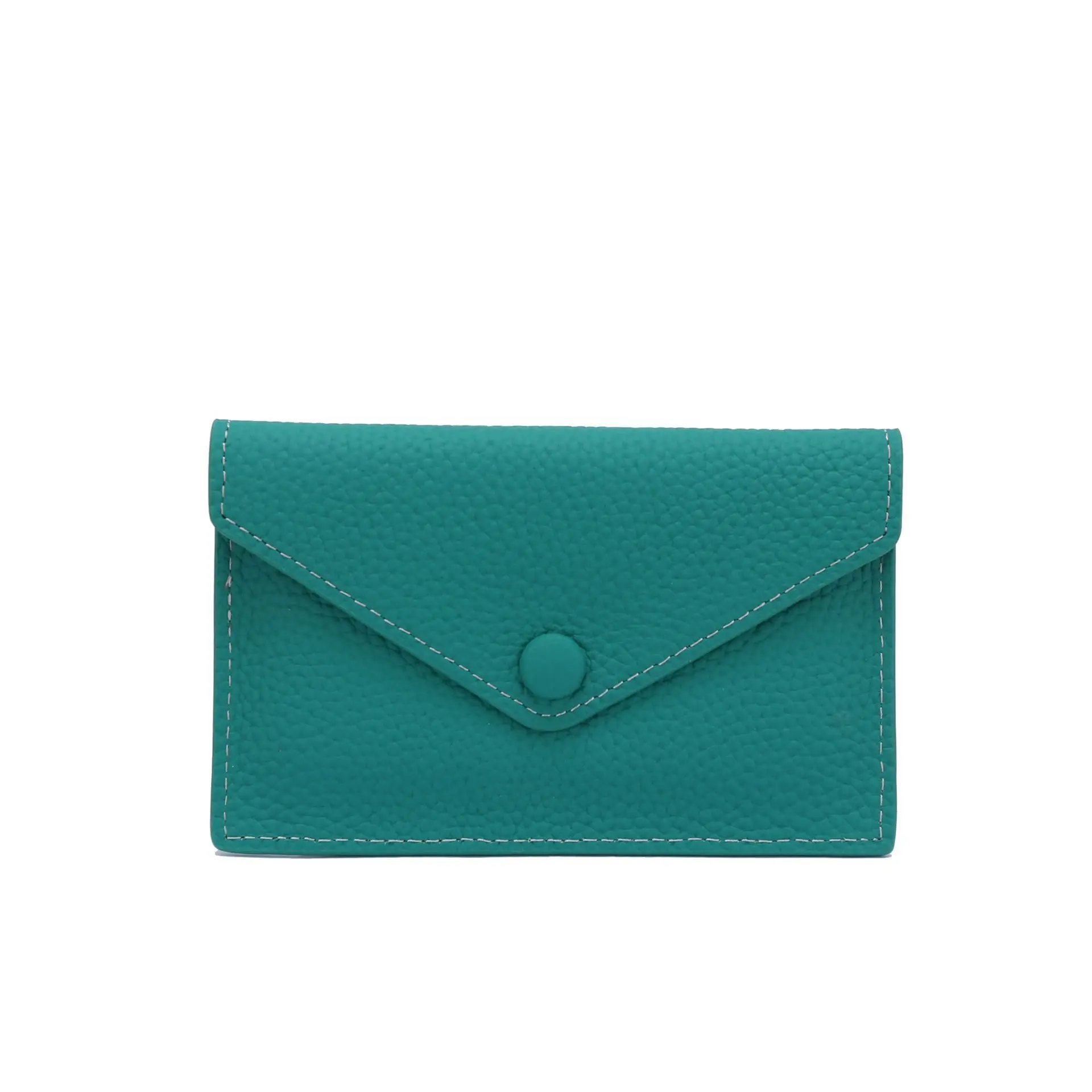 2024 New Short Wallet First Layer Cowhide Coin Purse Large Capacity Multi-card Slot Id Bag Soft Leather Envelope Wallet