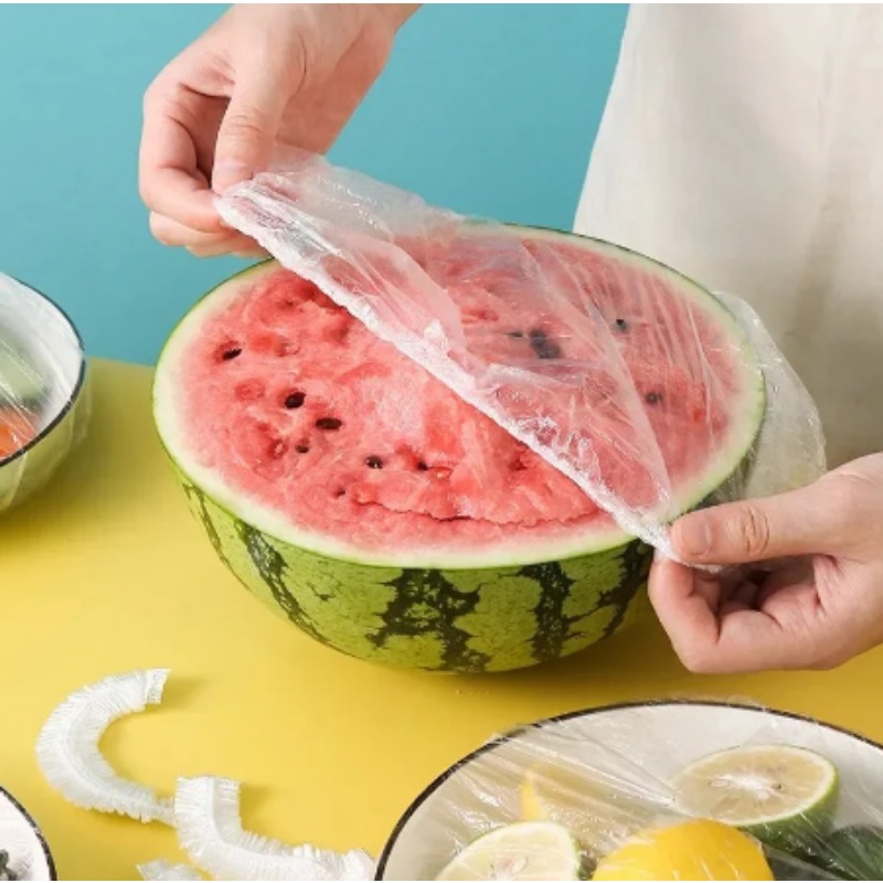 Disposable Food Covers Fresh-keeping Food Cover Plastic Colorful Elastic Wrap Lid Plate Kitchen Nylon Packaging Bags Storage Bag