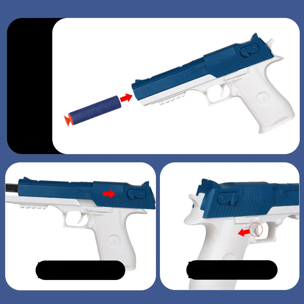 Pistole giocattolo per bambini Pistola in plastica Pistola manuale Pistola giocattolo Schiuma Dardo Blaster Modello di tiro Lanciatore per ragazzi Ragazze Giochi all'aperto