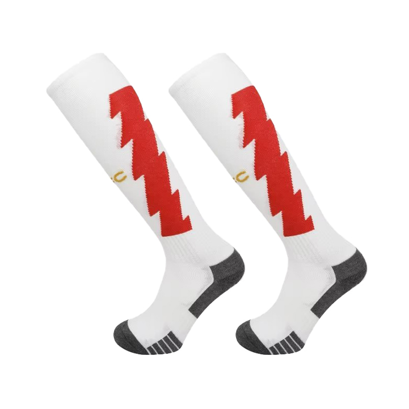 Calcetines de fútbol para niños y adultos, medias largas hasta la rodilla, Fondo de toalla, estilo europeo, temporada 23 A 24