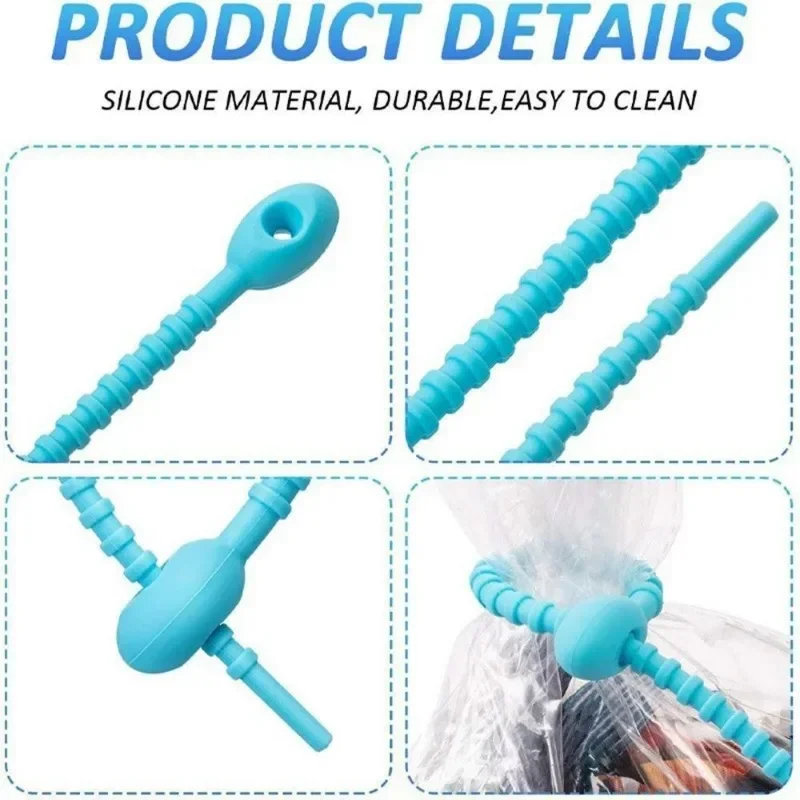30PCS Silicone Riutilizzabile Cavo Filo Organizzatore Avvolgitore Portaoggetti Borsa Fascette Cavo Borsa Clip Risparmio Alimentare Auricolare Linea Tidy Clip