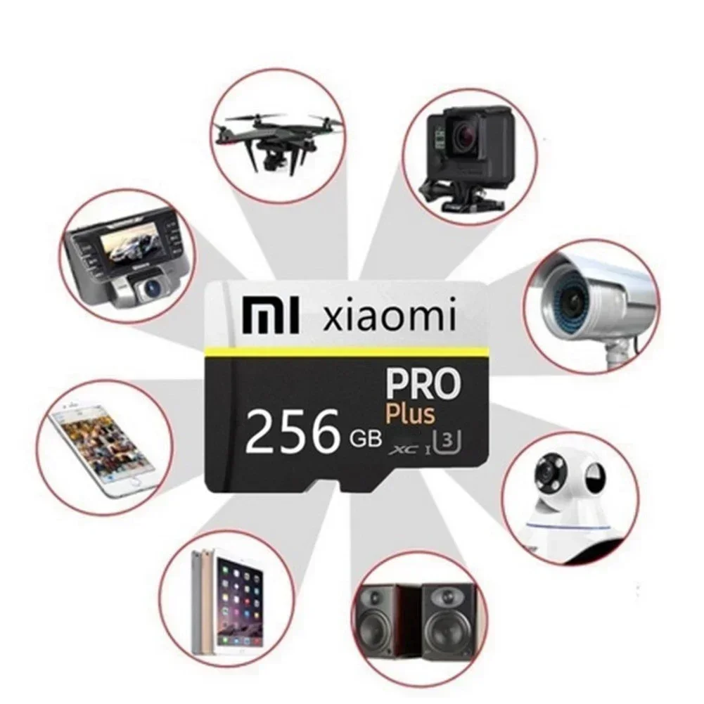 Xiaomi Micro TF SD-карта 256 ГБ 512 ГБ 1 ТБ 2 ТБ Карта памяти Class10 TF-карта 512 ГБ TF Minisd Флэш-память USB-накопитель Бесплатный адаптер