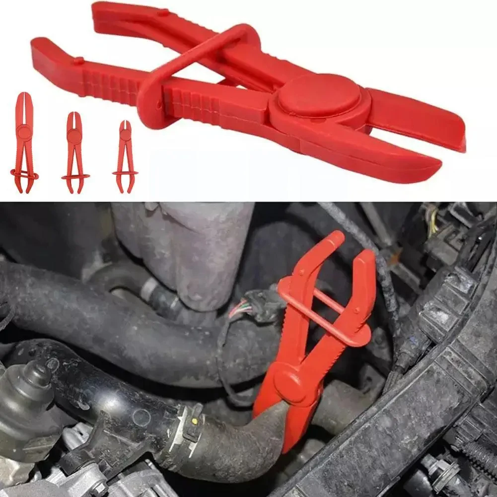 3 pezzi set di strumenti per fascette stringitubo in nylon pinza per fascette per linea acqua carburante freno strumento a mani libere strumenti di riparazione auto pinze per tubi flessibili
