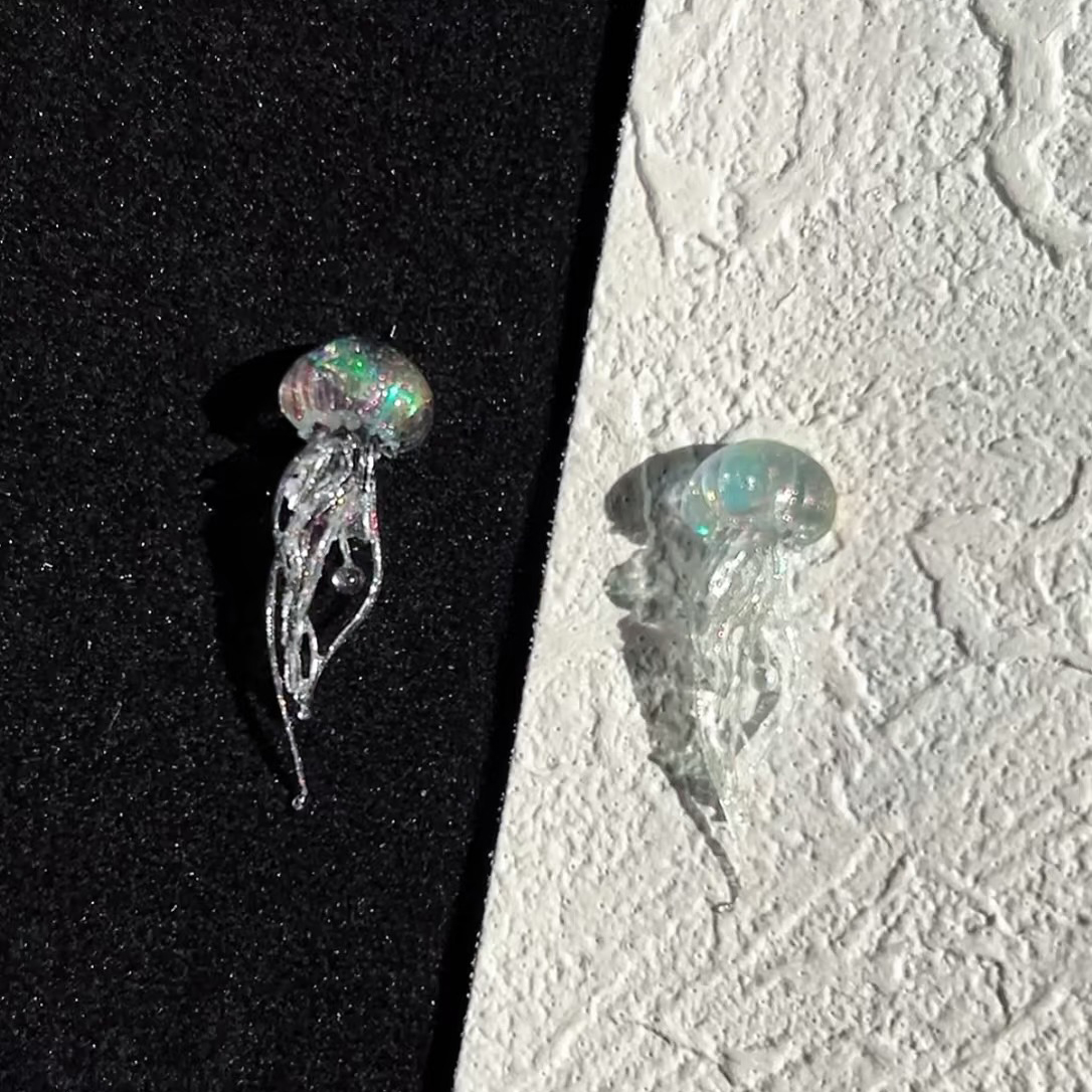 Moldes criativos de arte de água-viva, molde conta-gotas de silicone, moldes de decoração, moldes exclusivos para manicure, material de silicone