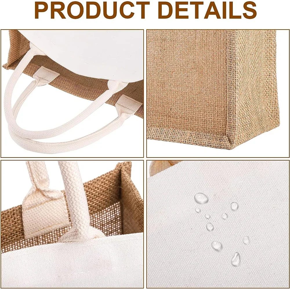 Bolso de mano de yute, bolso de compras, bolsos Vintage, bolsas de playa portátiles de verano, bolsas de compras con asa reutilizable, múltiples estilos